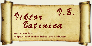 Viktor Batinica vizit kartica